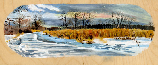 Painting of Winter Scenery